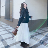 黑色机车风正肩皮衣外套女2025秋季新款爆款高级感小个子短款夹克，女装短外套，卡莱
