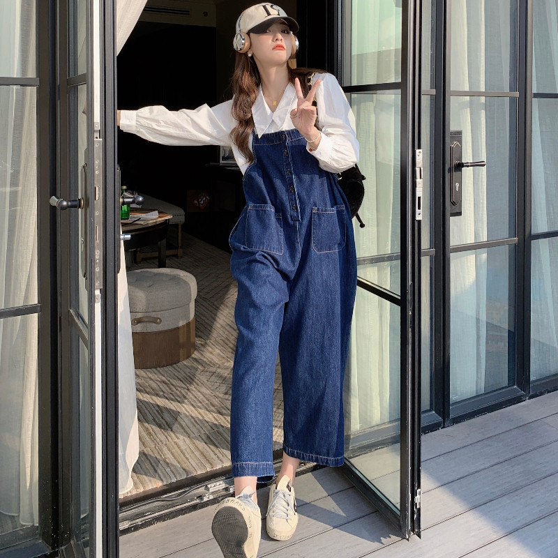 主推大货已出牛仔背带裤正反两穿连体裤207-J9028P115控168，女装牛仔裤，卡莱