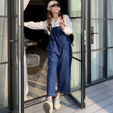 主推大货已出牛仔背带裤正反两穿连体裤207-J9028P115控168，女装牛仔裤，卡莱