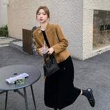 新款现货麂皮短外套207-8911P145控208连衣裙8910P135K198，女装连衣裙，卡莱