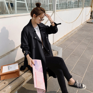 现货 2色！新款双排扣风衣外套207-J9098P145控198图片