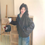 【新款】翻领蛋白PU皮衣短外套207-8033P145控238，女装短外套，卡莱