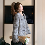 【现货春款】数据好拼接宽松小香风外套207-1062P150控218，女装短外套，卡莱