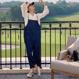 主推大货已出牛仔背带裤正反两穿连体裤207-J9028P115控168，女装牛仔裤，卡莱