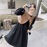 【现货春款】宽松圆领衬衫裙pu皮马甲套装2件套207-012P145控238，女装套装/套裙，卡莱
