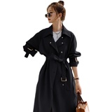 现货2色！不挑人系带风衣207-J9098P145控198，女装风衣，卡莱