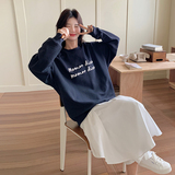 时尚假两件卫衣连衣裙女2025春新款韩系宽松显瘦慵懒风休闲长裙子，女装连衣裙，卡莱