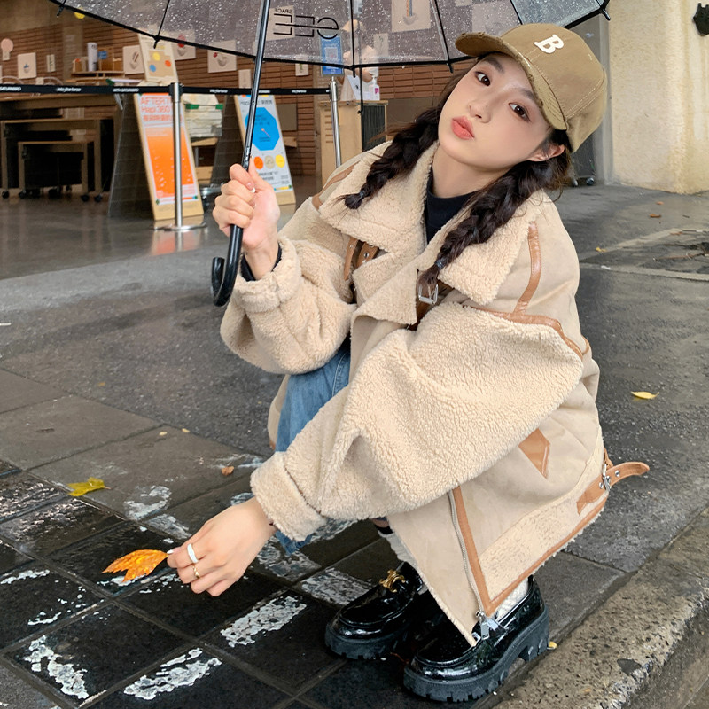 档口可拿高品质高转化羊羔毛机车服207-J8858P185控268,女装皮草,卡莱