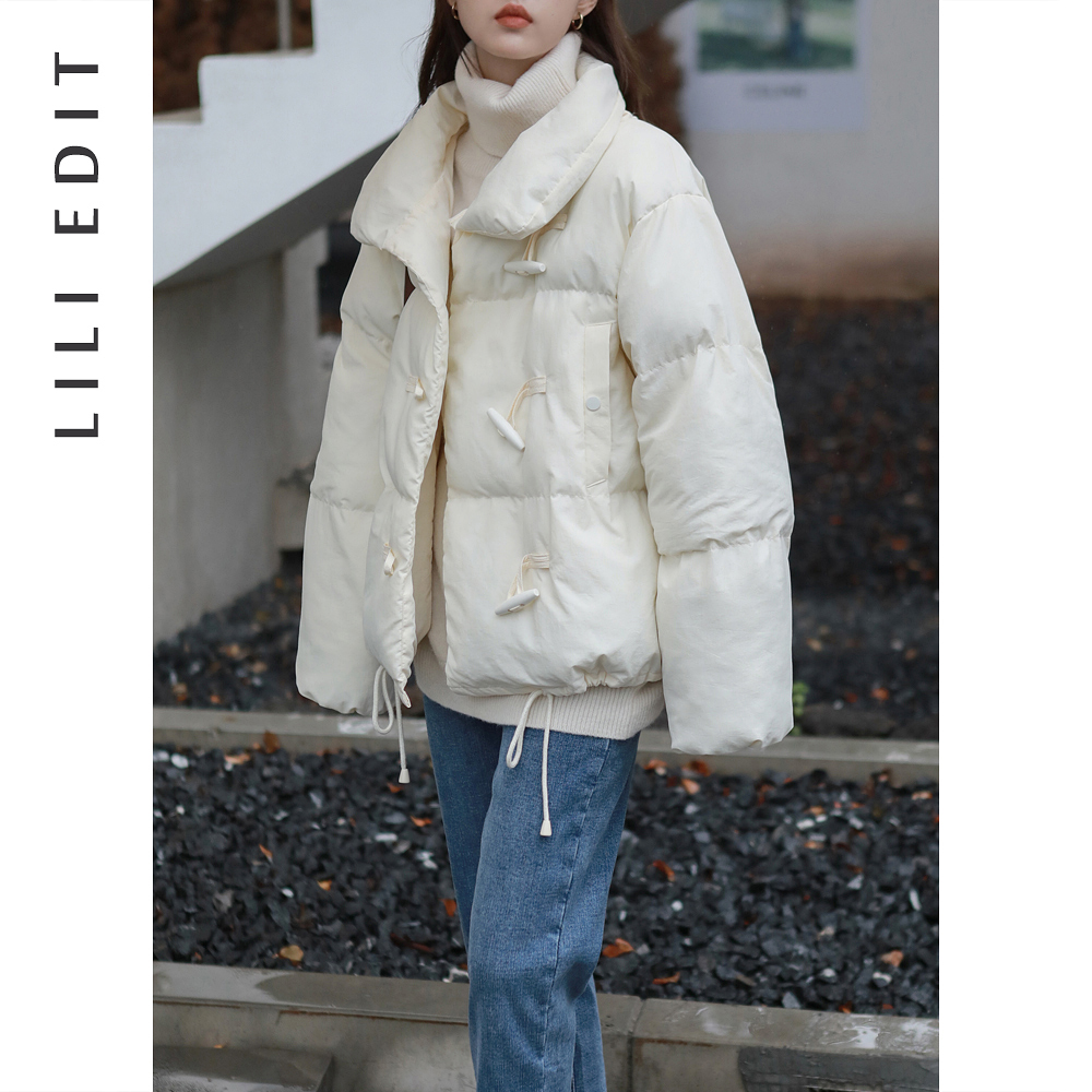 LILIEDIT/牛角扣短款面包服加厚棉服女2022冬季新款高级温柔棉衣 女装/女士精品 棉衣/棉服 原图主图