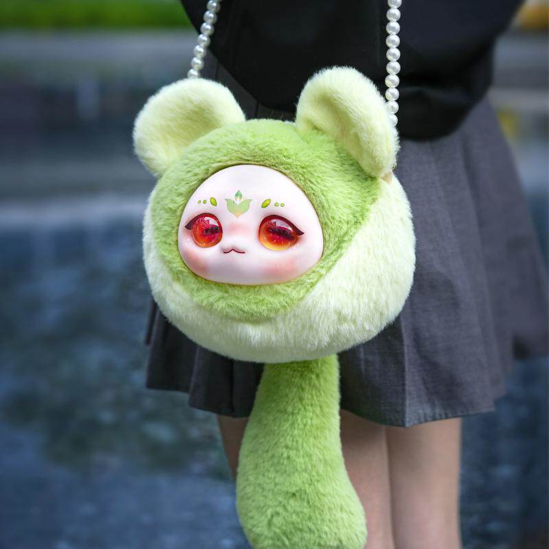星卡梦少女祥云精灵包包斜挎单肩包潮玩搪胶毛绒盲盒萌宠娃娃包