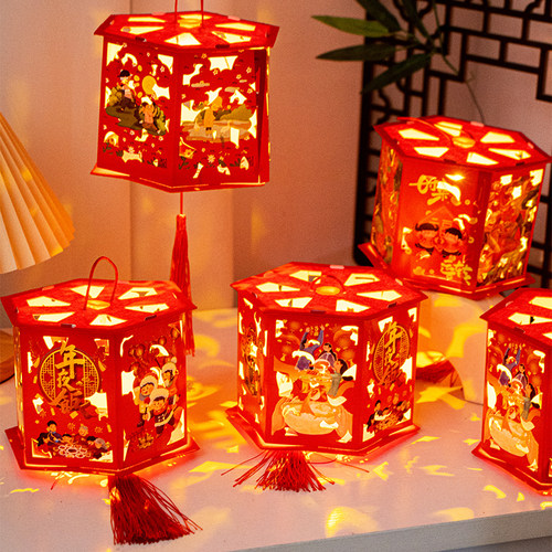丹凯发光走马手提灯笼2025新款
