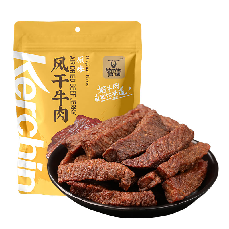 科尔沁风干牛肉干218g毛重偏软内蒙古特产即食小吃官方旗舰店健身