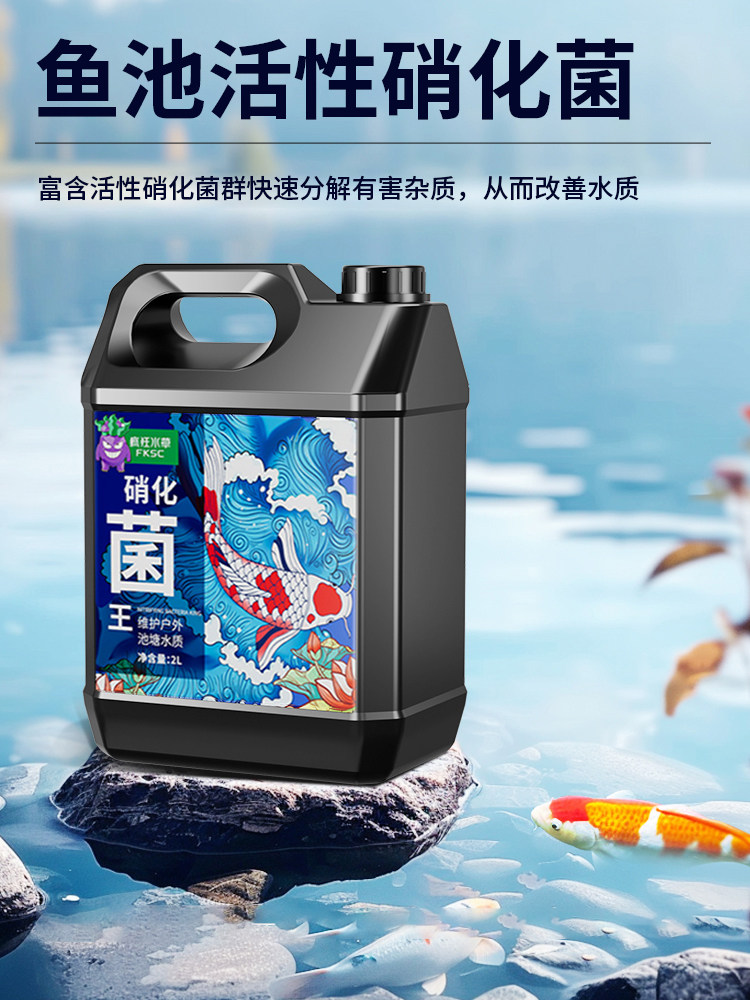 硝化细菌鱼缸专用水质净化活性硝化液分解粪便稳定剂养鱼活菌水剂
