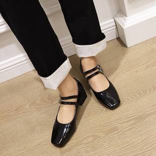 50Q51 女鞋 43中跟单鞋 外贸41到52特大码 44粗跟45