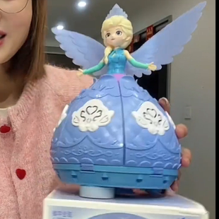 新款开花冰雪梦幻雪公主发光手提灯笼电动音乐玩具元宵节儿童礼物