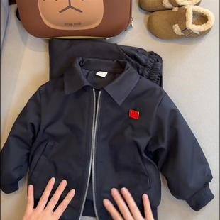 儿童行政夹克2025年春秋款男童宝宝休闲透气定制版外套童装
