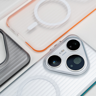 大米评测【瓦楞Max】适用于Pura80Pro塑料PC磁吸壳边框防滑凸起大孔镜头框高出亲肤手感涂层独立按键