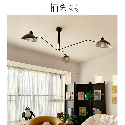 中古法式SergeMouille北欧客厅吊灯张牙舞爪卧室主灯设计师鸭嘴灯
