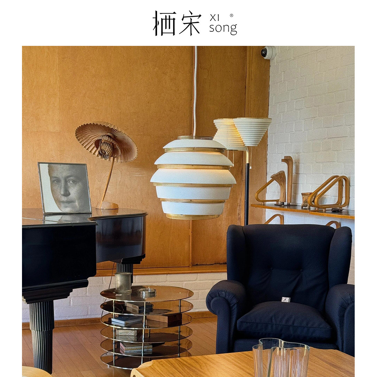 北欧Artek阿尔托风蜂巢中古吊灯设计师客厅餐厅吧台岛台吊线灯具