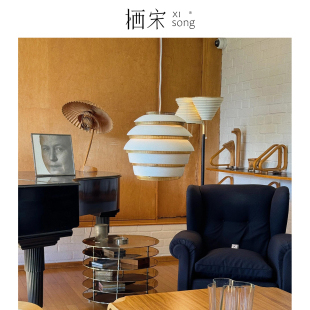北欧Artek阿尔托风蜂巢中古吊灯设计师客厅餐厅吧台岛台吊线灯具