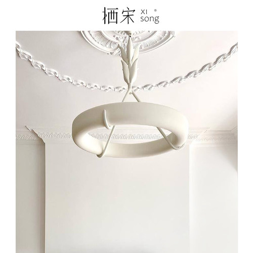法式复古石膏设计师款客厅吊灯
