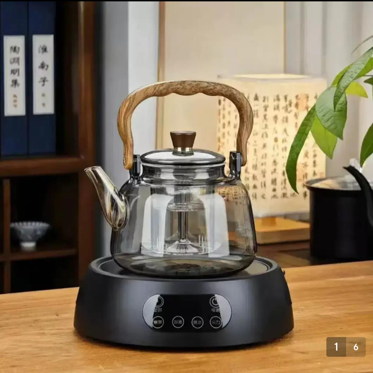 2025新款电陶炉煮茶器蒸煮泡茶专用茶具套装全玻璃提梁保温烧水壶