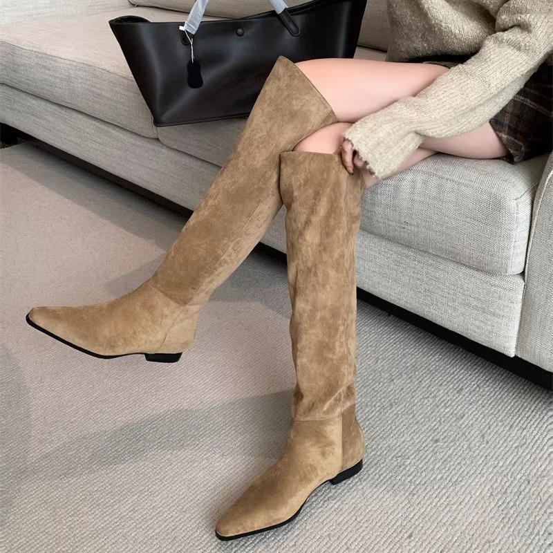 褶皱堆堆靴过膝女靴高筒靴子女