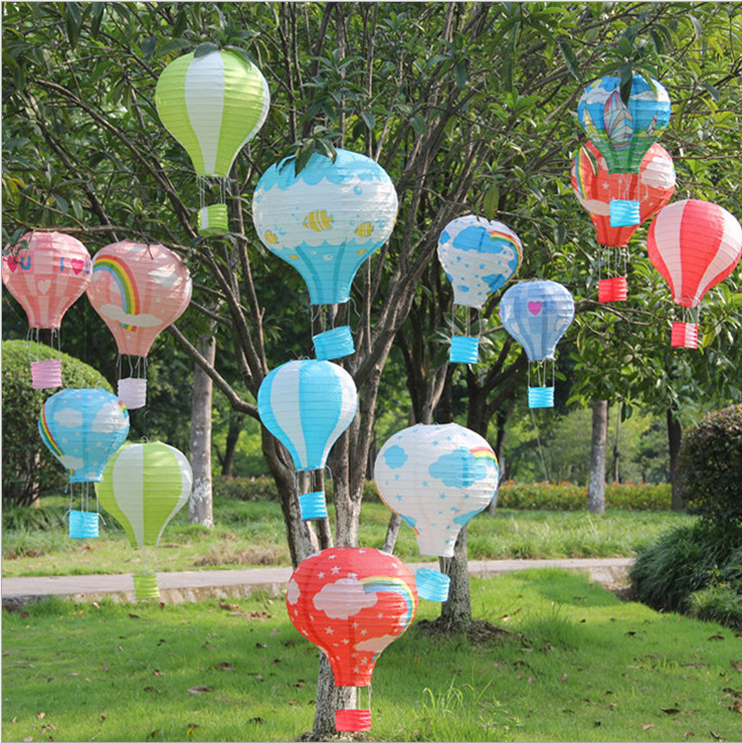 热气球装饰纸灯笼节日开业 ktv商场婚房派对布置儿童吊饰婚庆用品