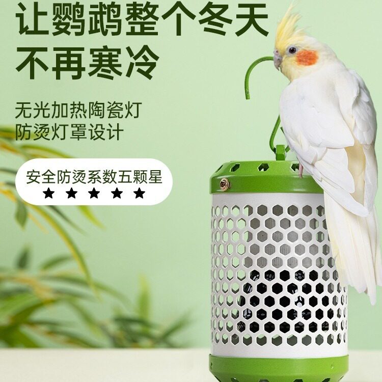 玄凤芦鸡猫狗宠物陶瓷保温灯鸟类鸟笼取暖过冬设备鸟用