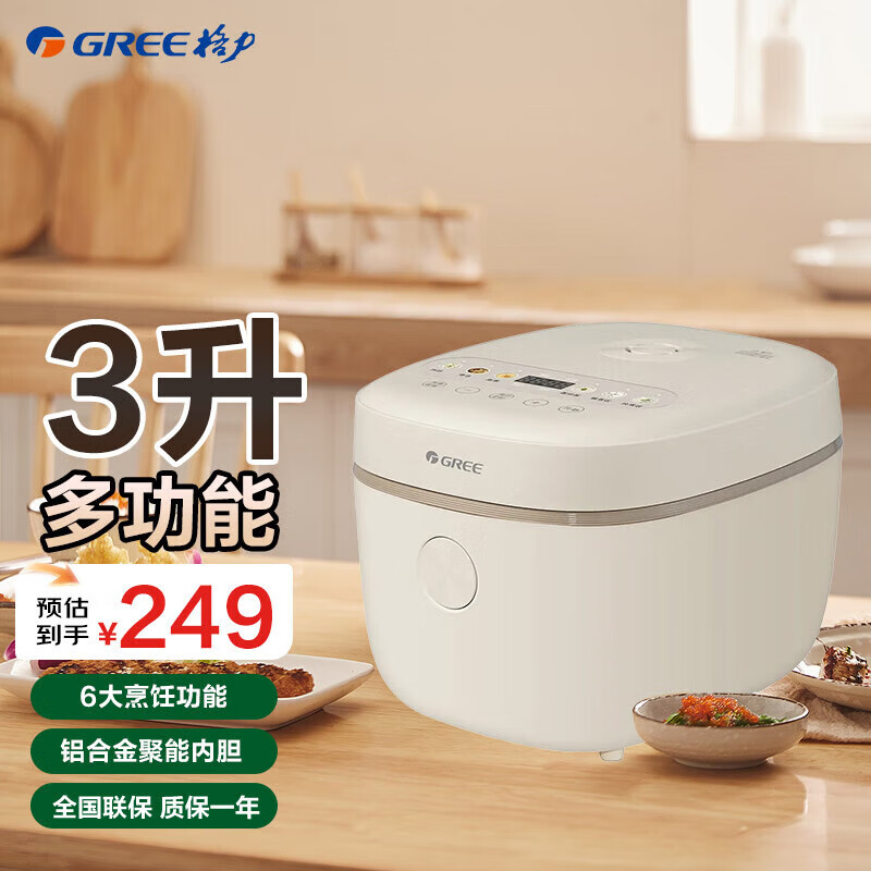 格力电饭煲家用小电饭锅2L-4升