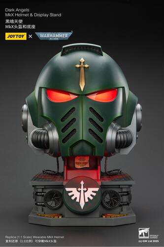 现货JOYTOY暗源战锤40K白疤极限战士副官泰图斯之MKX头盔和底座男