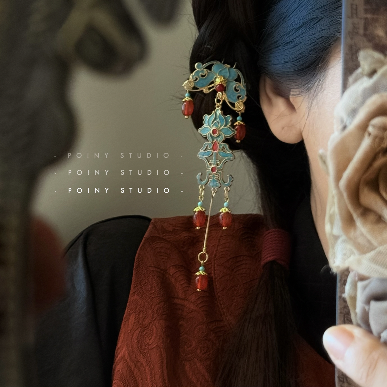 新中式国风流苏发簪女古风汉服头饰高级感气质百搭u型发钗发饰