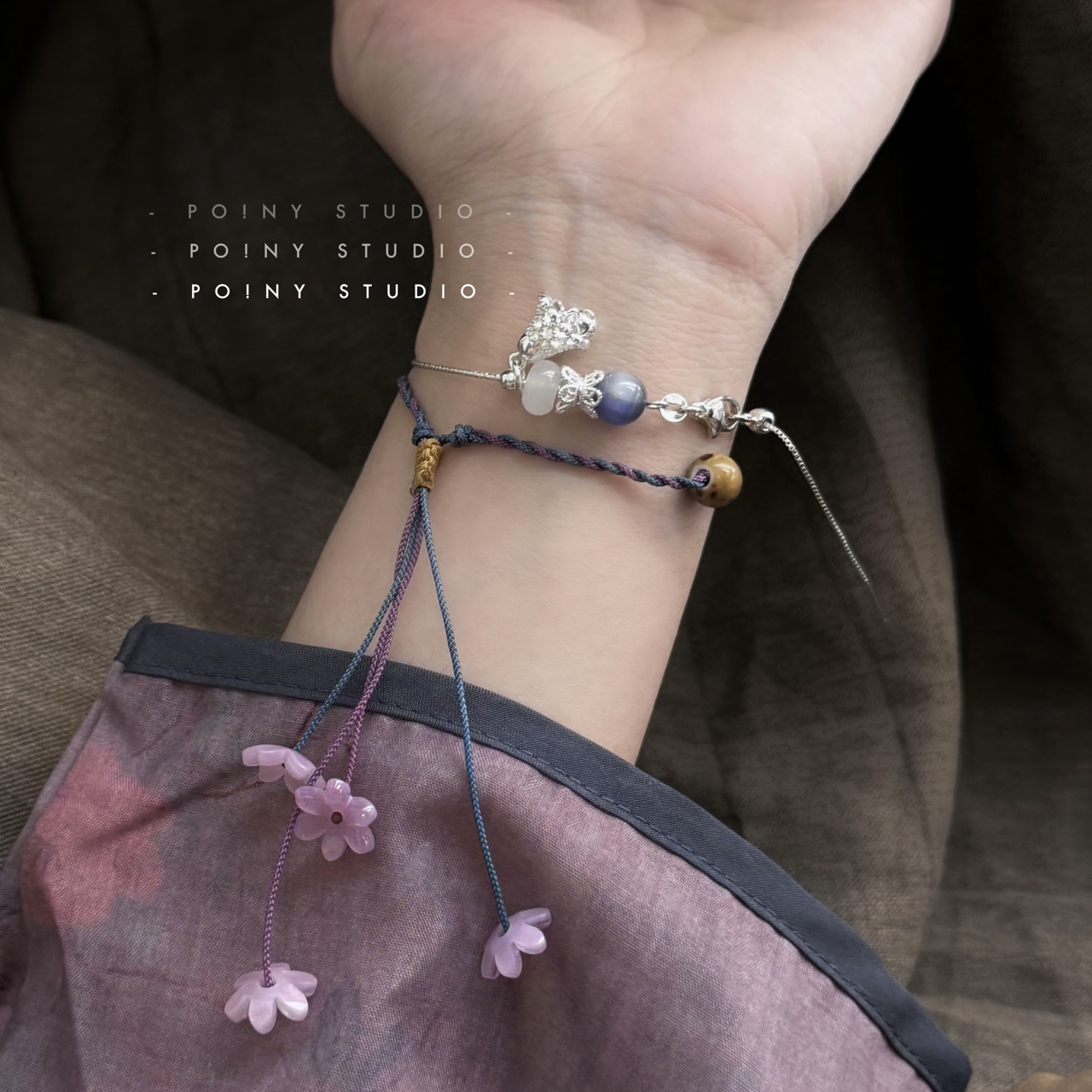 原创紫色系手链套装手镯女编织手绳简约百搭高级感可调节手饰品,饰品/流行首饰/时尚饰品新,手链,淘宝优惠券,粉丝福利购,淘宝优惠卷