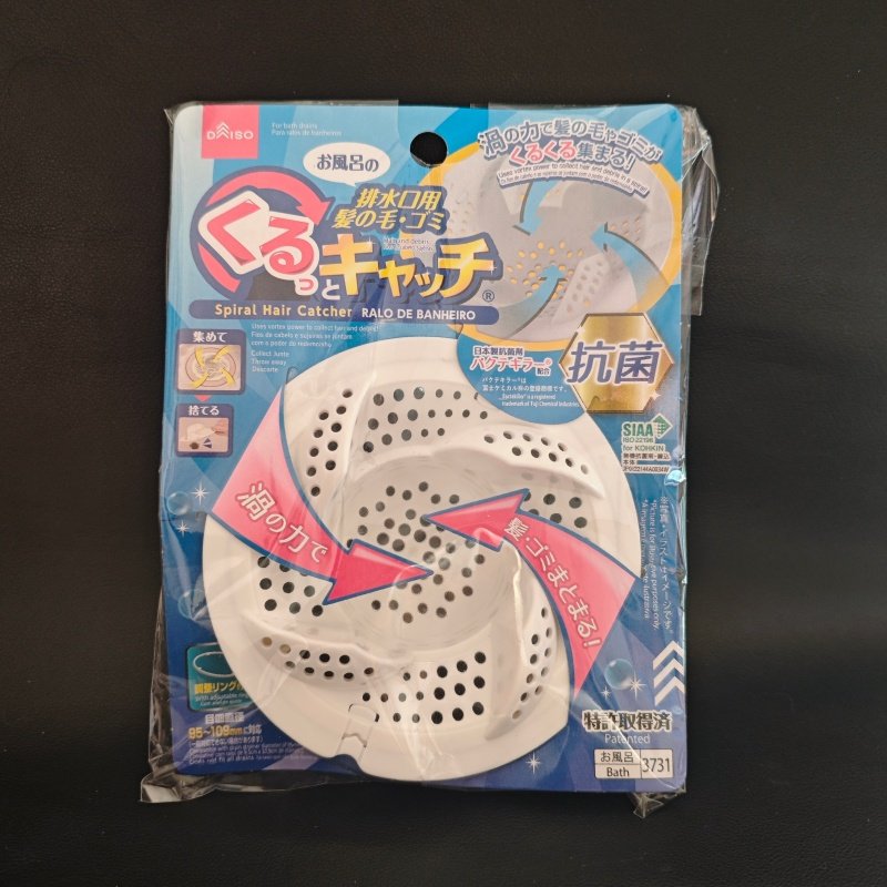 日本大创DAISO地漏螺旋浴室头发过滤水池浴缸排水口水槽防堵集发