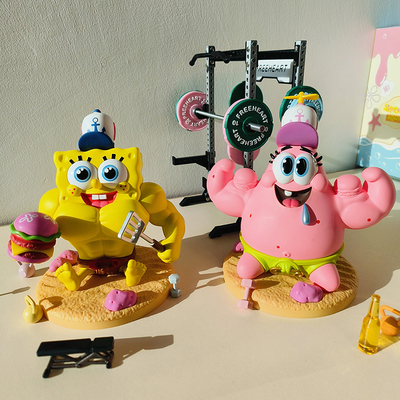 肌肉海绵宝宝大号手办派大星公仔