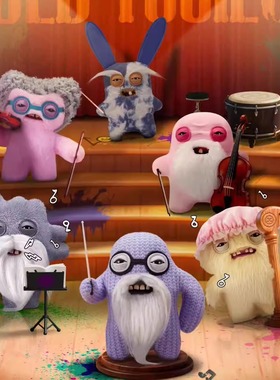 FUggler官方正版萌牙怪兽老顽童系列潮玩丑萌搞怪毛绒盲盒挂件