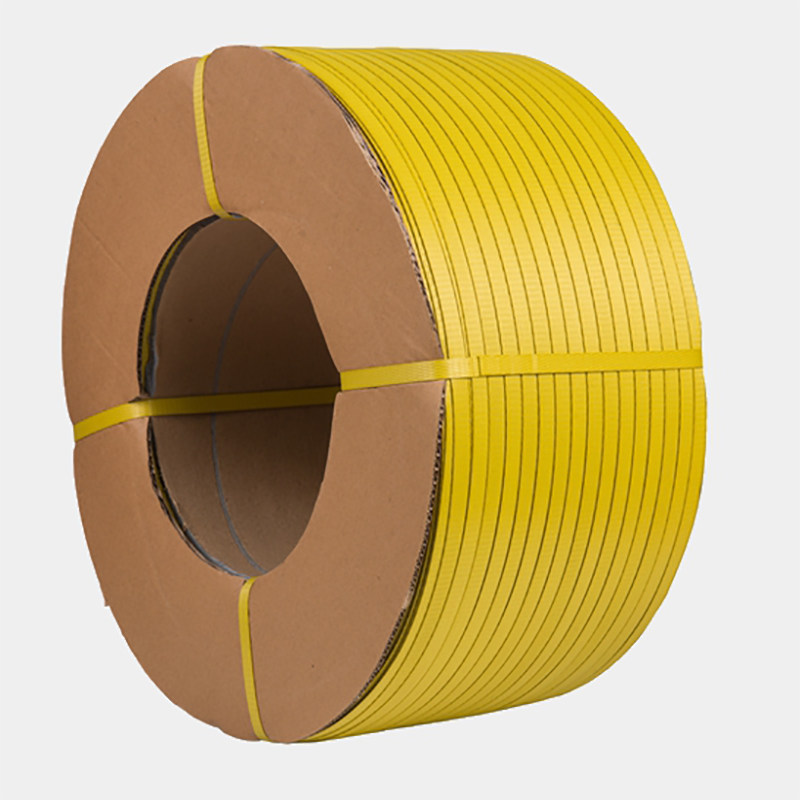 批发热熔pp打包带 pp半自动机用打包带包装带 黄色塑料编织带