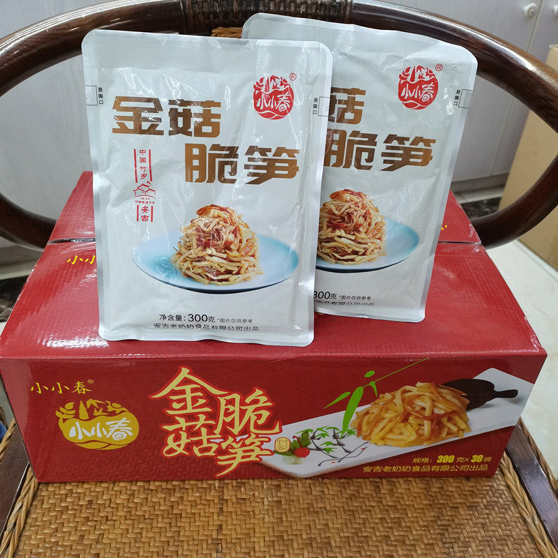 小小春金菇脆笋开袋即食网红零食小吃笋干金针菇笋笋丝袋装下饭菜