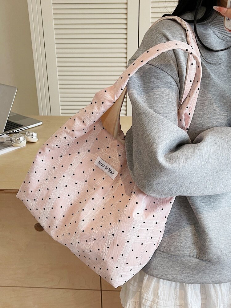 Nuova borsa tote casual di grande capacità per donna, modello 2025, borsa a tracolla semplice in tela, borsa a tracolla versatile._voghion.com