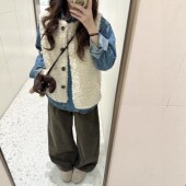 2026新款 小个子百搭环保坎肩背心毛毛外套 皮毛一体马甲女春秋韩版