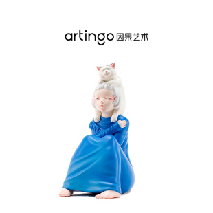 ArtIngo丨艺术家原创吕文婧雕塑家居摆件冷酷范 时尚礼物礼盒双生