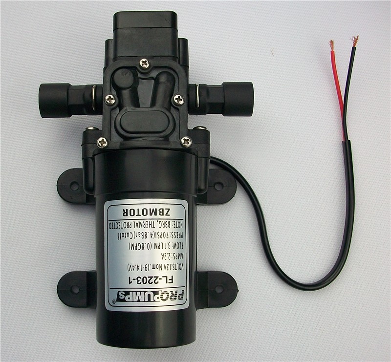新款12v自吸泵农用高压隔膜泵直流微型水泵FL-2203-1喷雾器电现货