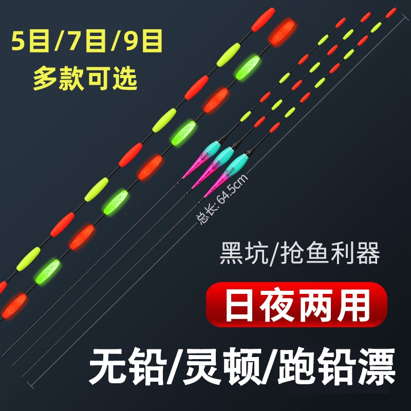 日夜两用无铅自立黑坑电子漂