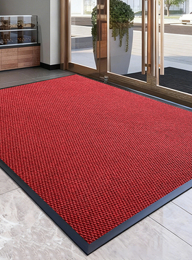 别墅入户门红色地毯商用进门脚垫雨天门口防滑除尘地垫脚垫定制