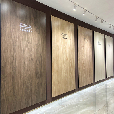 木纹岩板哑光大板背景墙台面定制