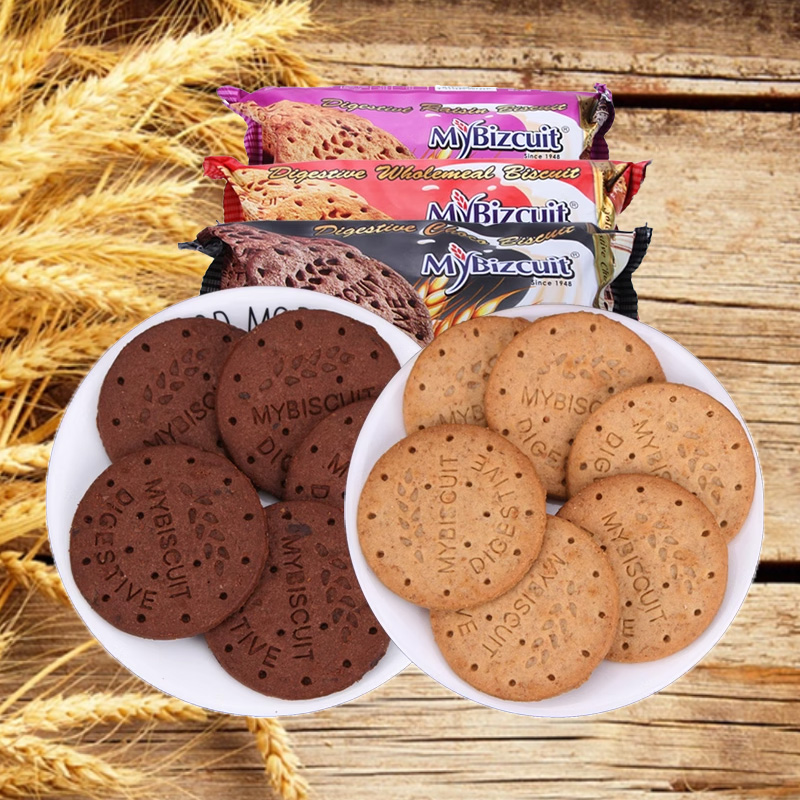 马来西亚进口麦比客全麦葡萄可可粗粮消化饼干代餐早餐休闲零食品
