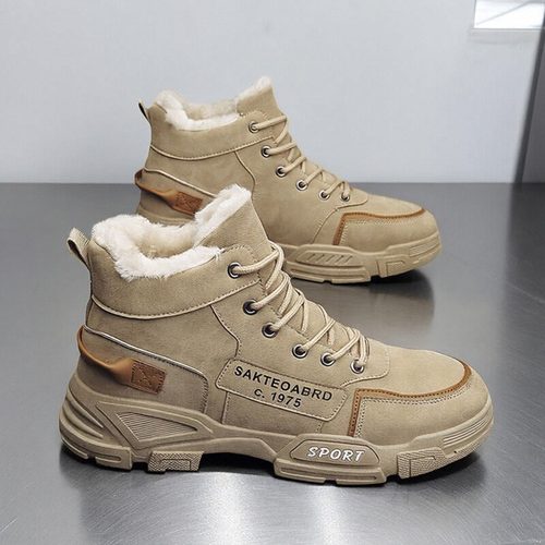 冬季加绒加厚保暖棉鞋男款高帮