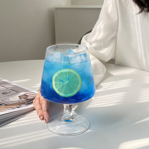 ins高颜值网红矮高脚玻璃红酒杯