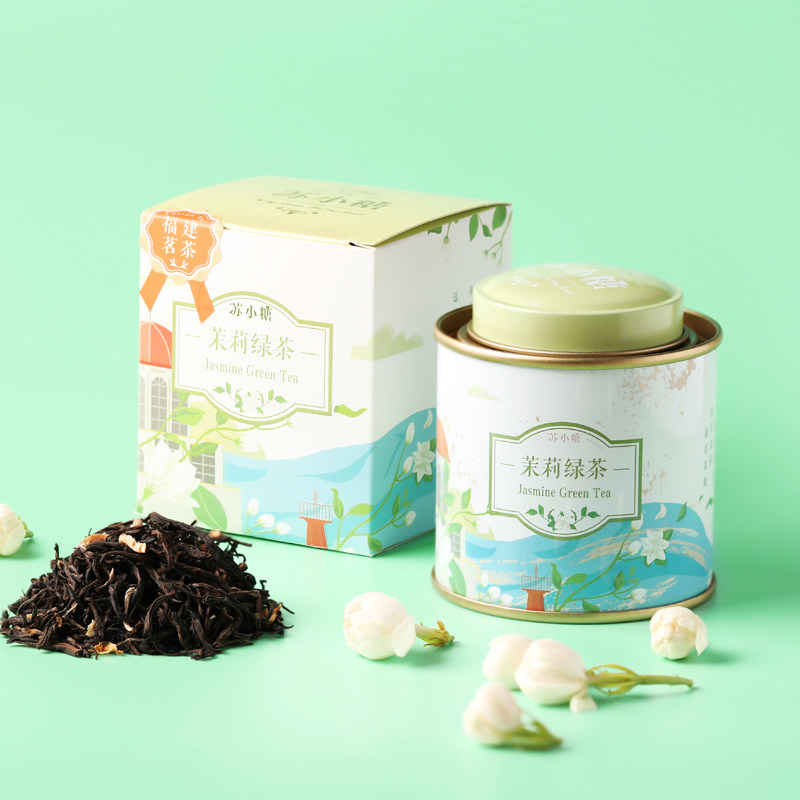 苏小糖福建茉莉绿茶30g*1 花草茶鲜花茶办公室散装茶叶罐装礼盒