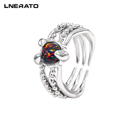 LNERATO露娜依蕾托神坛系列异龙爪欧泊三层链条戒指个性潮酷指环